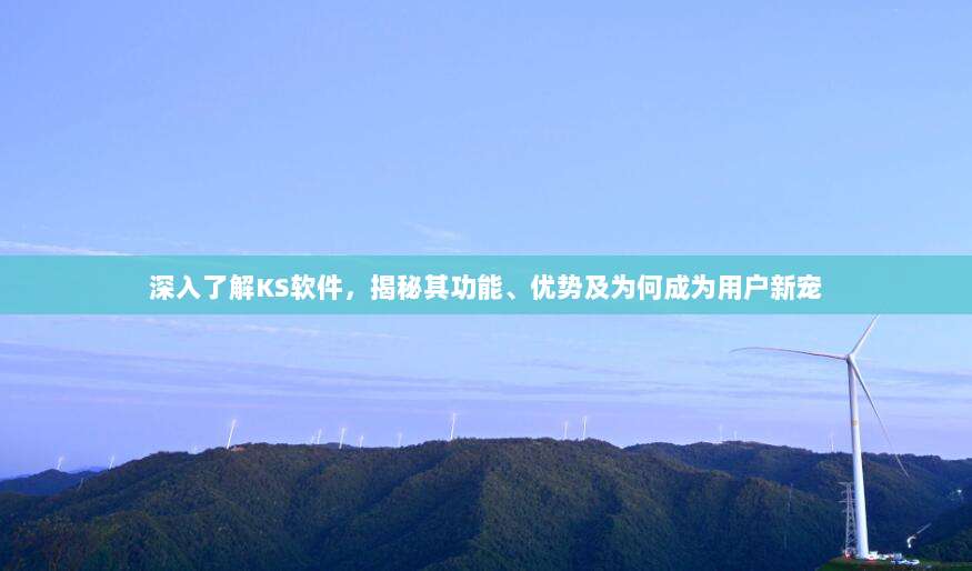 深入了解KS软件，揭秘其功能、优势及为何成为用户新宠